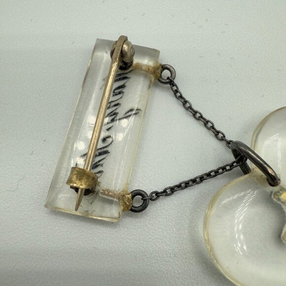 Antique Heart Pin with Name 'Mary Ann' Vintage Nurse Cross Pendant - Picture 6 of 13